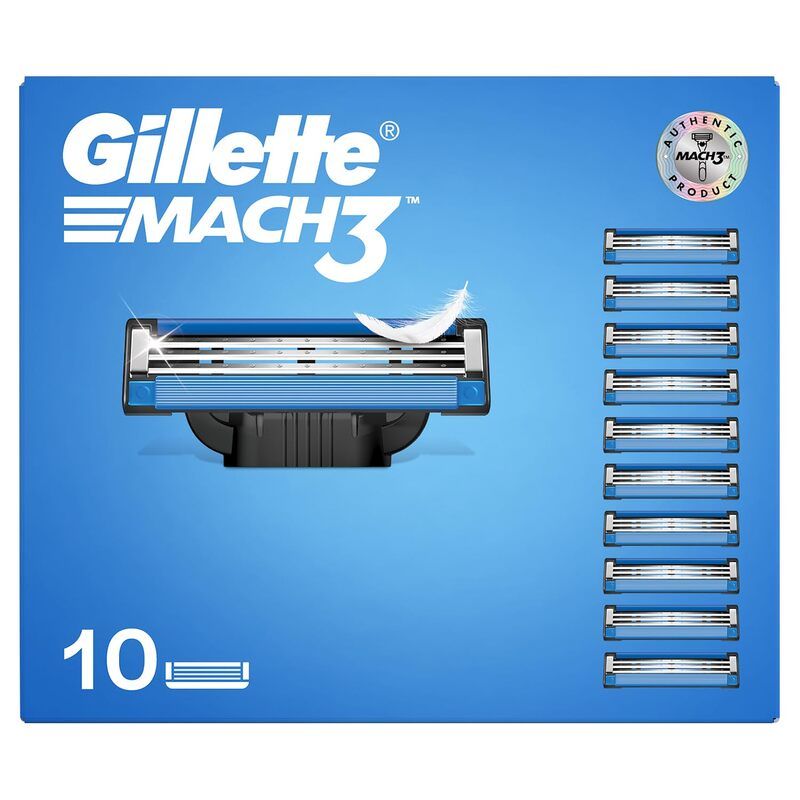 Gillette Mach 3 Shaving Blades for men (Pack of 10 Cartridges) Buy at Indicrest Image 2