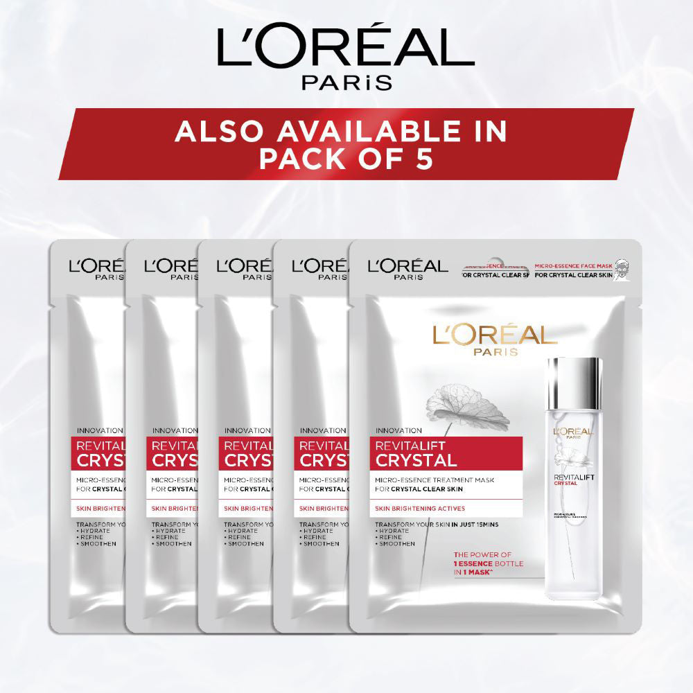 L'Oreal Paris Revitalift Crystal Micro-Essence Brightening Sheet Mask, 25g Buy at Indicrest Image 9