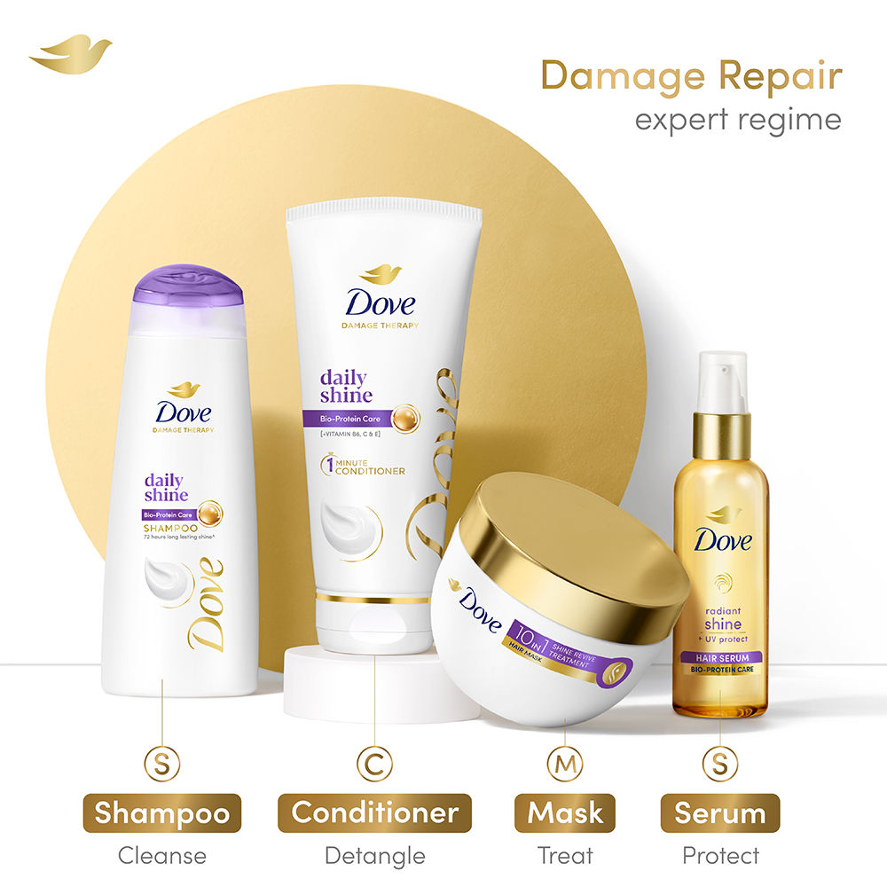 Dove Daily Shine Conditioner with Nutritive Serum to Smoothen & Strengthen Damaged Hair, 175ml Buy at Indicrest Image 9