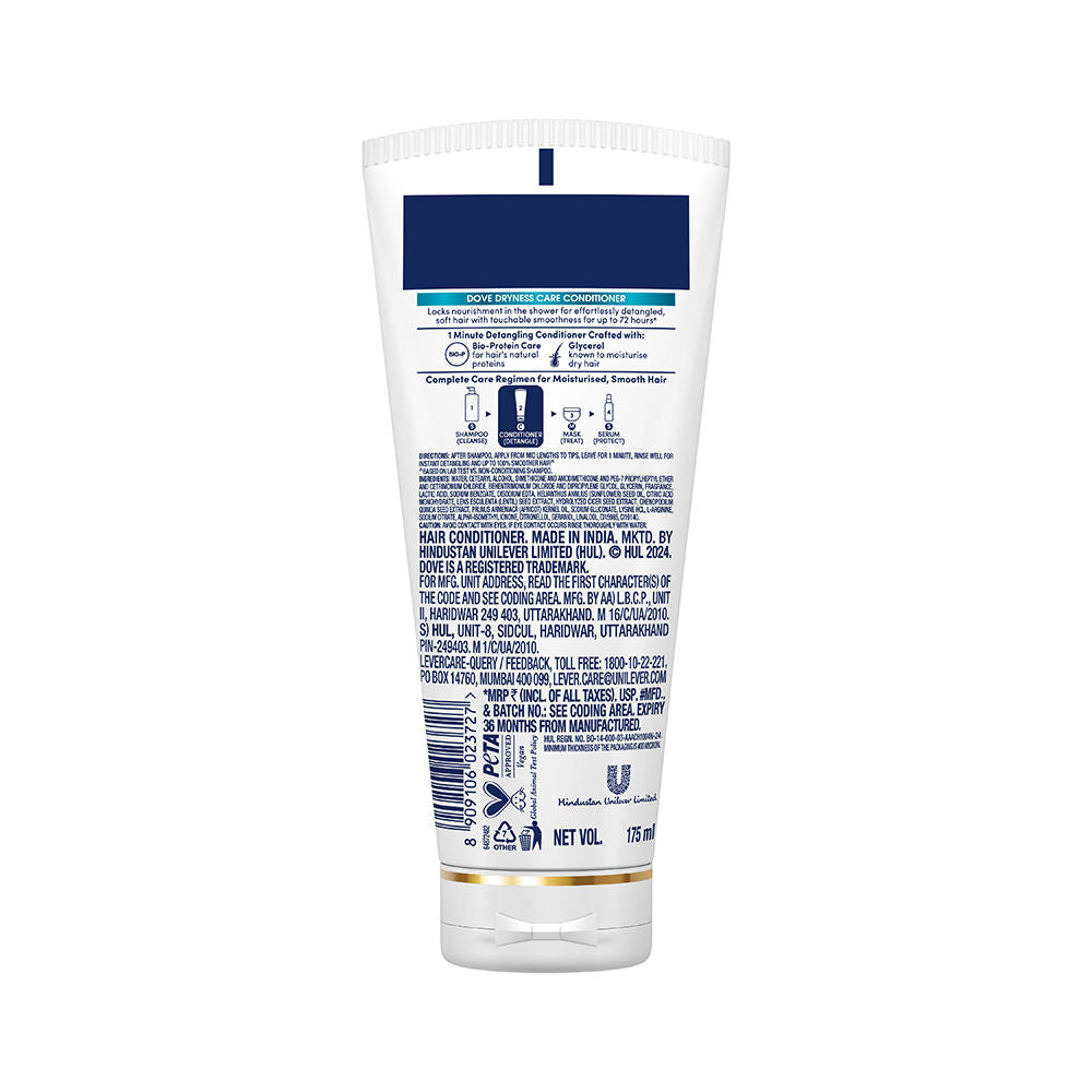 Dove Dryness Care Conditioner with Pro-Moisture Complex to Smoothen & Soften Dry Frizzy Hair, 175ml Buy at Indicrest Image 10