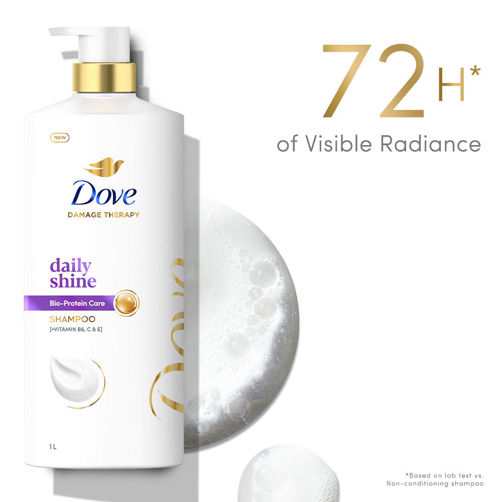 Dove Daily Shine Shampoo for Damaged or Frizzy Hair Makes Hair Soft Shiny and Smooth, 1000ml Buy at Indicrest