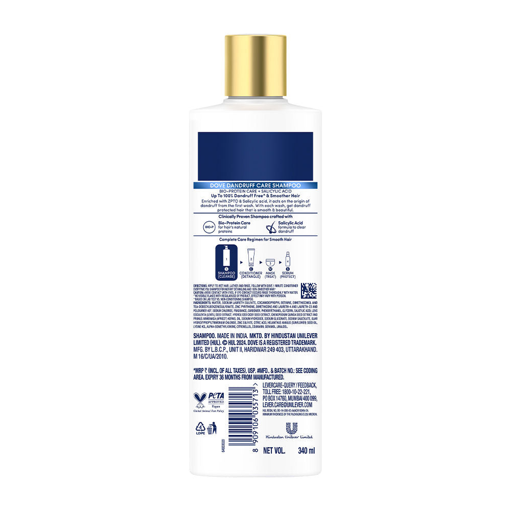 Dove Dandruff Care Shampoo For Dry Itchy & Flaky Scalp, 340ml Buy at Indicrest Image 8