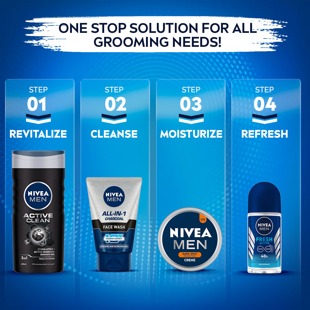 Nivea MEN Face Wash, Dark Spot Reduction, for Clean & Clear Skin with 10x Vitamin C Effect, 100g Buy at Indicrest Image 8