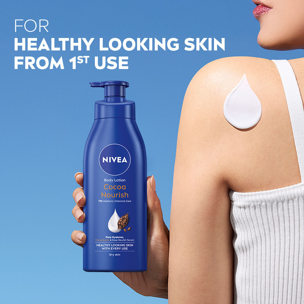 Nivea Cocoa Nourish Oil In Lotion With Pure Hyaluron For 72H Moisturization, 400ml Buy at Indicrest Image 5