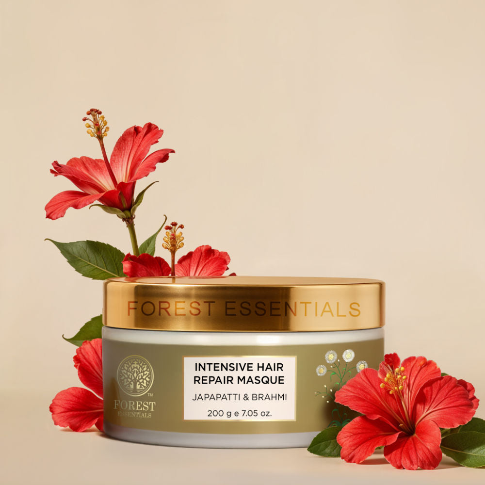 Forest Essentials Intensive Hair Repair Masque Japapatti & Brahmi - Ayurvedic Hair Mask for Dry Hair, 200g