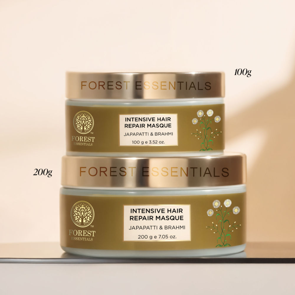 Forest Essentials Intensive Hair Repair Masque Japapatti & Brahmi - Ayurvedic Hair Mask for Dry Hair, 200g