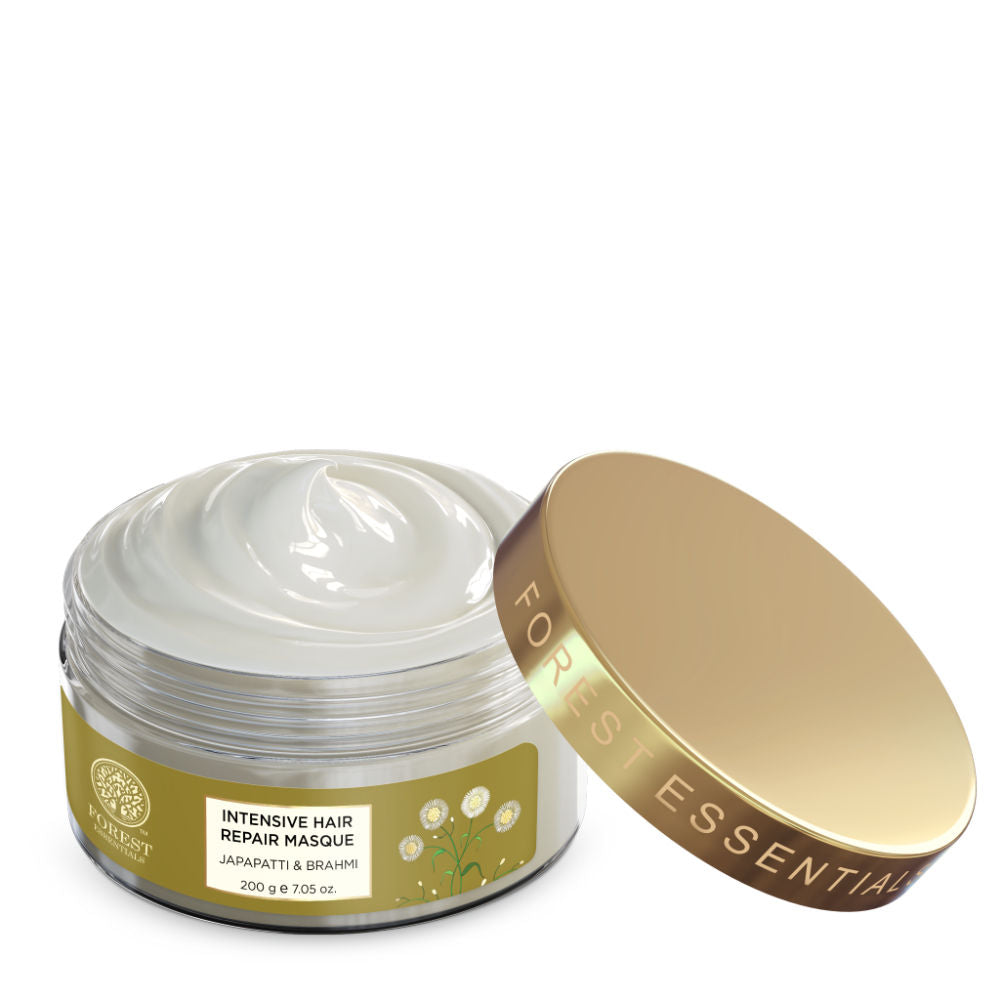 Forest Essentials Intensive Hair Repair Masque Japapatti & Brahmi - Ayurvedic Hair Mask for Dry Hair, 200g
