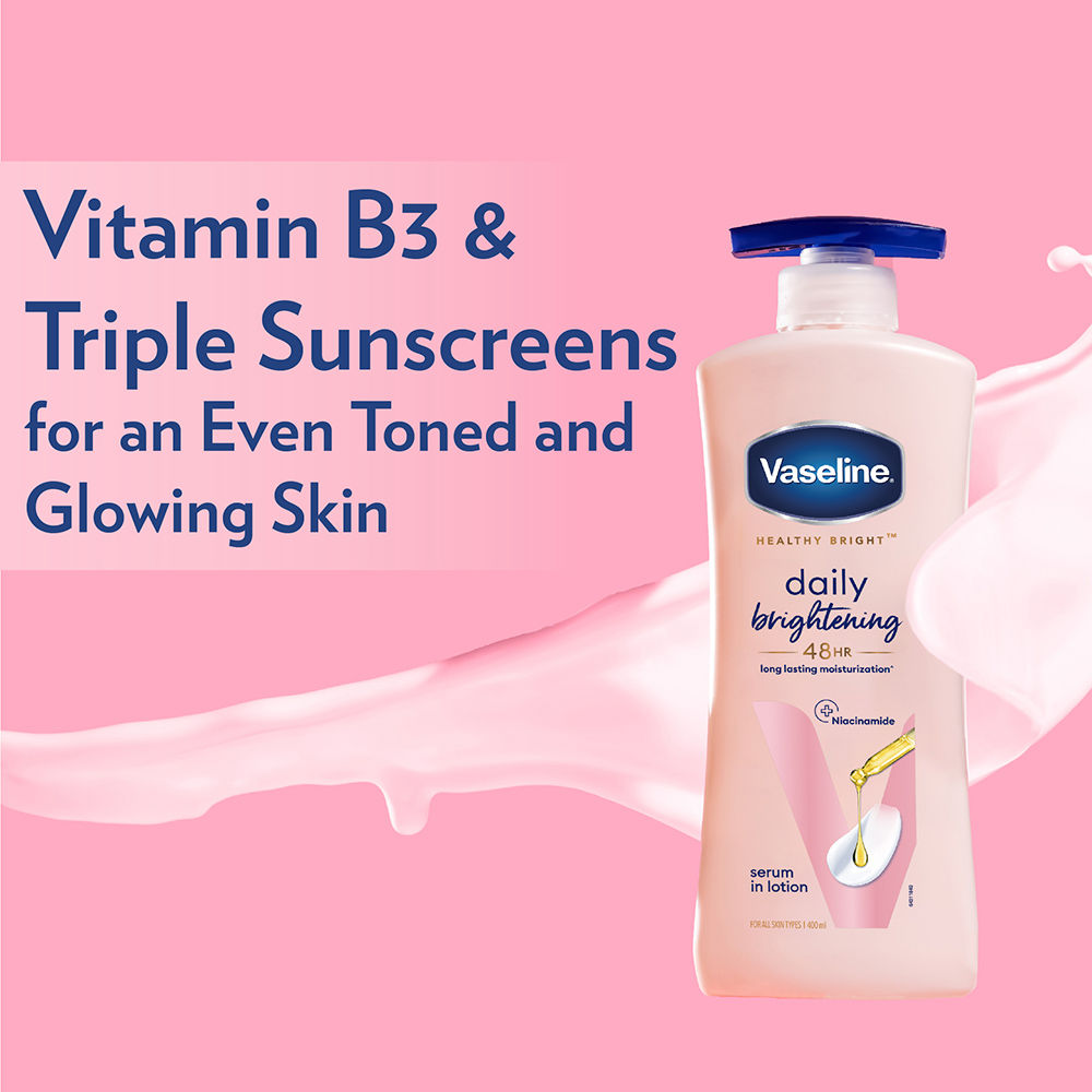 Vaseline Daily Brightening Body Lotion For Healthy & Glowing Skin With Niacinamide, 200ml Buy at Indicrest Image 6