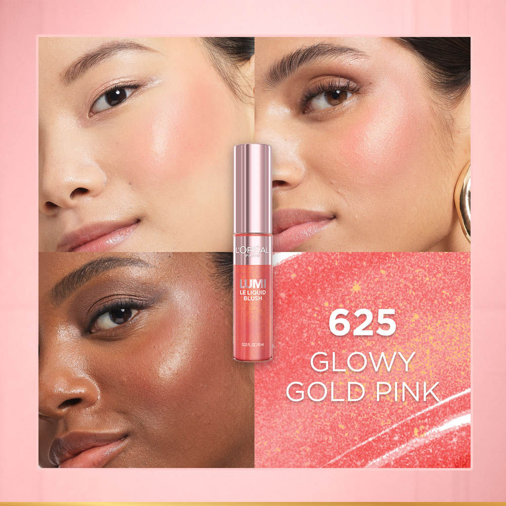 L'Oreal Paris Lumi Le Liquid Blush, Radiant & Glowy Finish - 625 Gold Pink, 10ml Buy at Indicrest Image 5