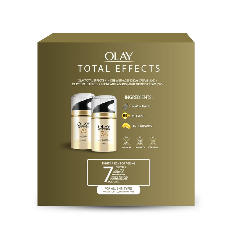 Olay Total Effects Slay All Day With Day & Night Cream, Fights 7 Signs of Ageing With Niacimide, 100g Buy at Indicrest Image 2