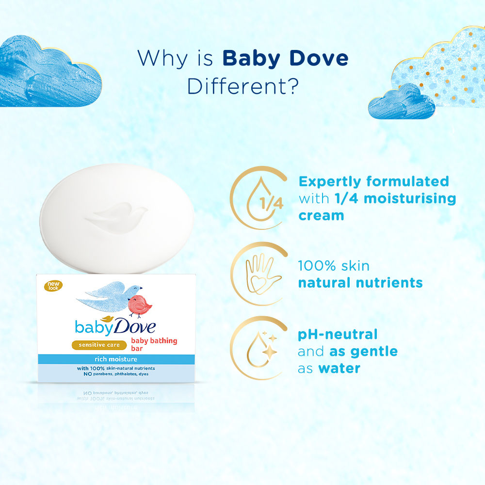 Baby Dove Rich Moisture Bathing Bar, 75g Buy at Indicrest Image 3