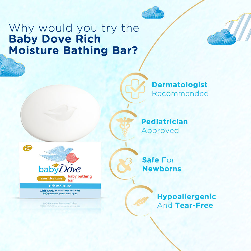 Baby Dove Rich Moisture Bathing Bar, 75g Buy at Indicrest Image 7