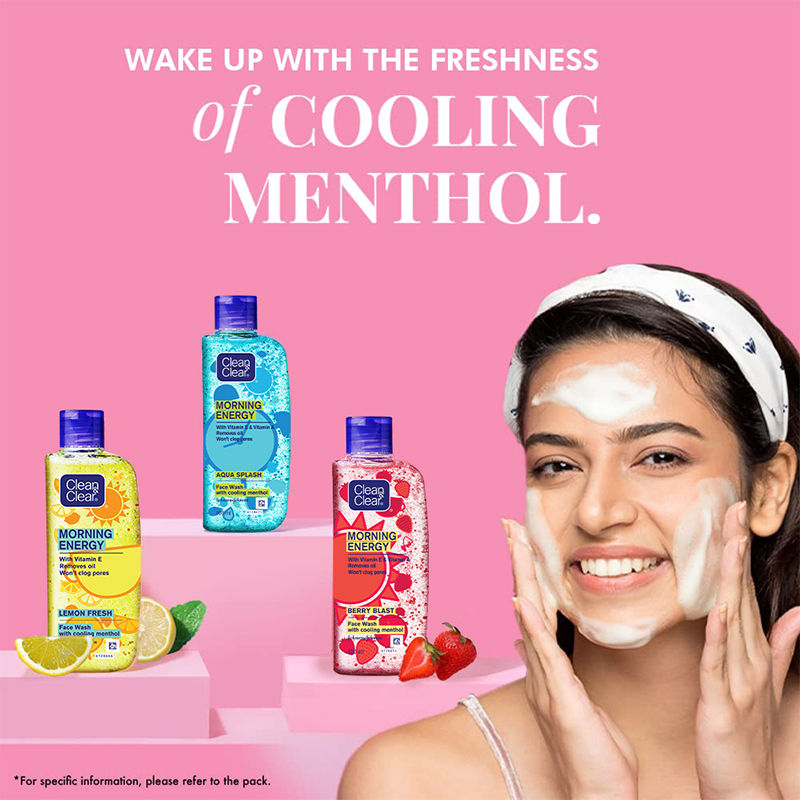Clean & Clear Morning Energy Lemon Fresh Face Wash - Gentle Cleanser with Menthol for Oily Skin, 50ml Buy at Indicrest Image 6