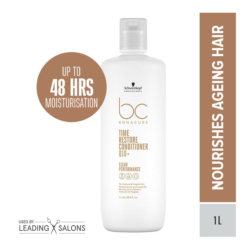 Schwarzkopf Professional Bonacure Time Restore Conditioner With Q10+ - For Mature Hair, 1000ml Buy at Indicrest