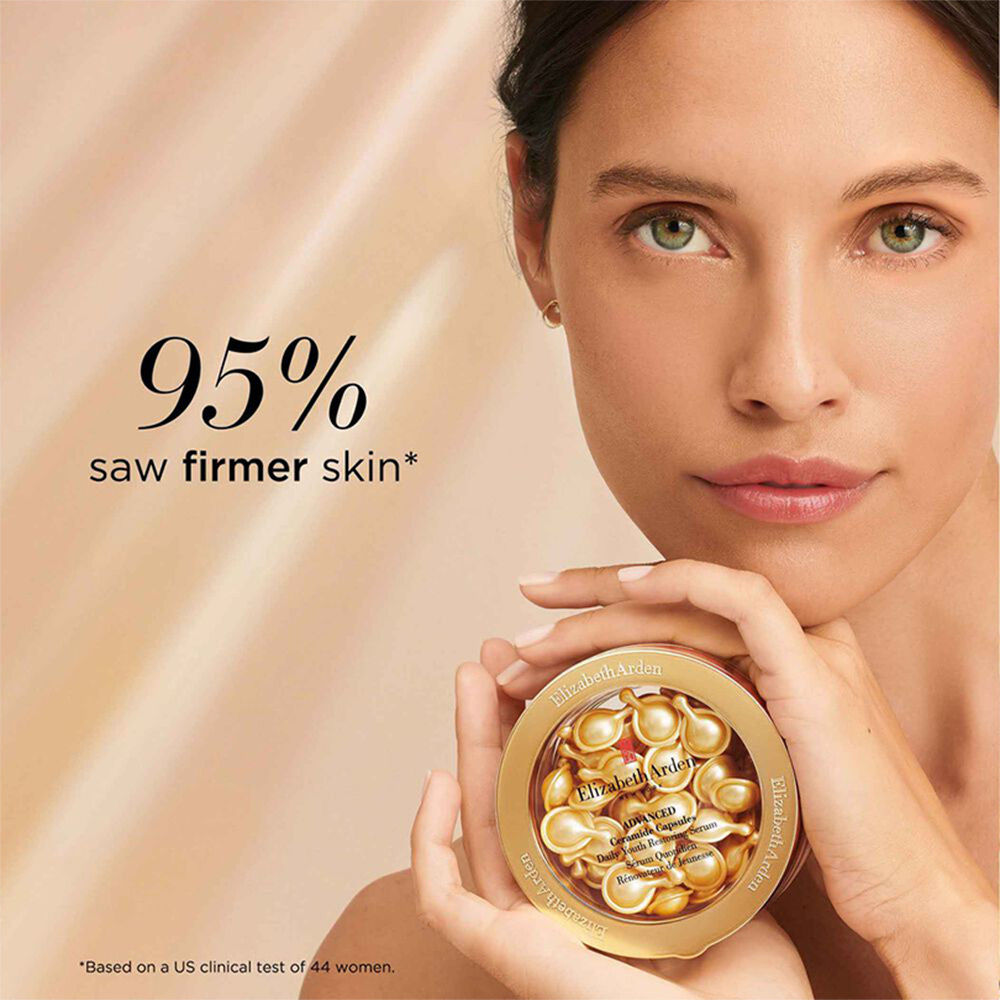 Elizabeth Arden Ceramide Daily Youth Restoring Serum 90 Capsules - For All Skin Types, 90 Capsules