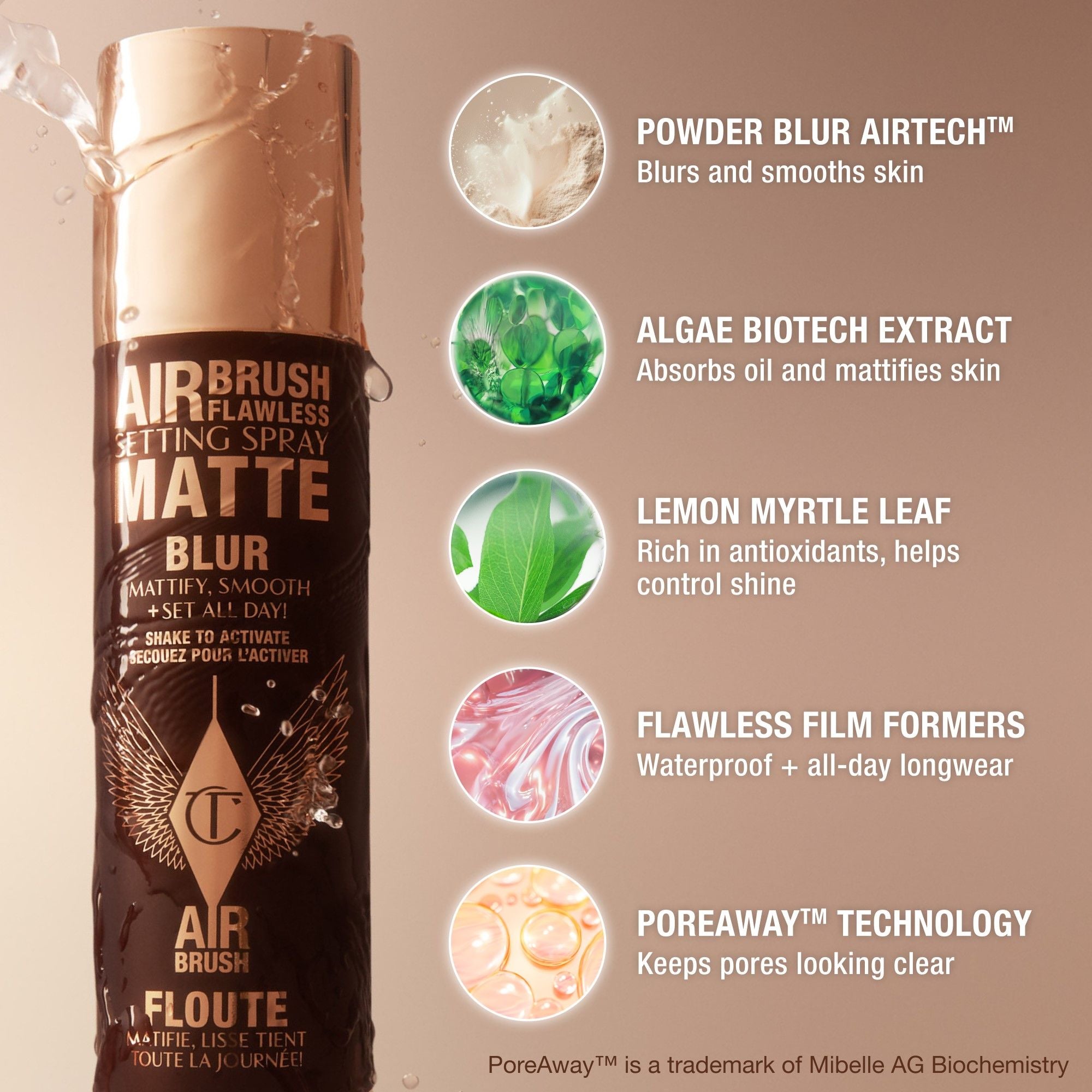 Charlotte Tilbury Airbrush Matte Setting Spray, 100ml