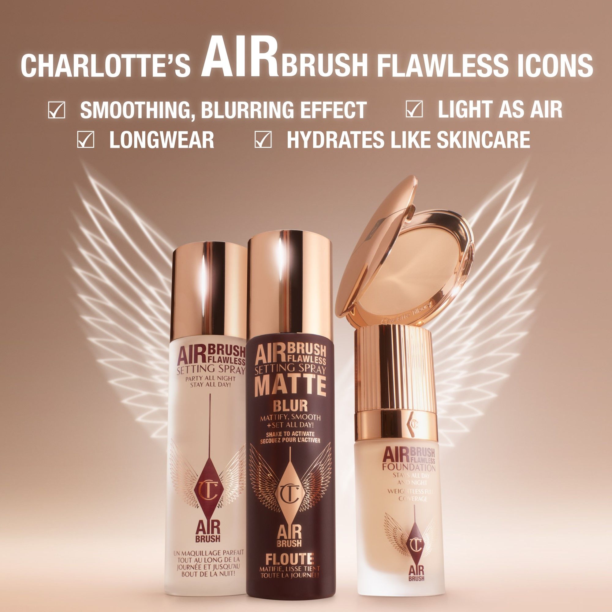 Charlotte Tilbury Airbrush Matte Setting Spray, 100ml