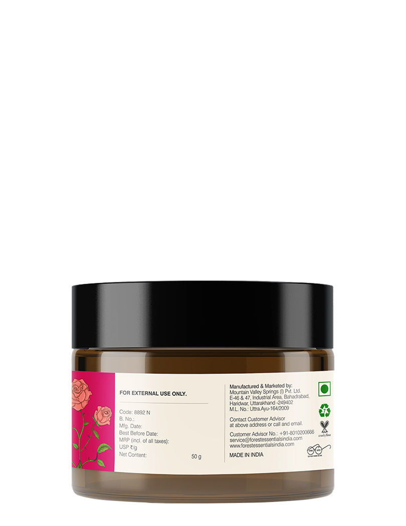 Forest Essentials Light Hydrating Facial Gel with Pure Rosewater - Ayurvedic Lightweight Moisturiser, 50gm