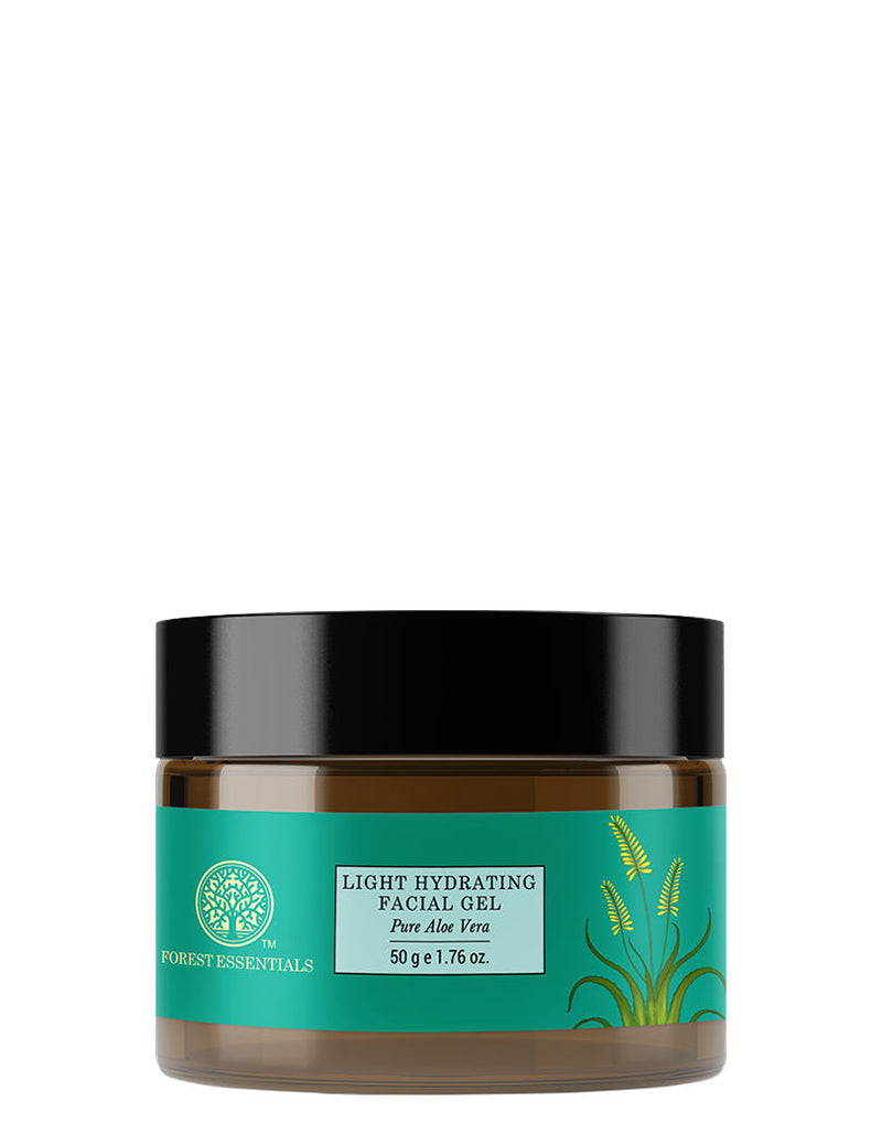 Forest Essentials Light Hydrating Facial Gel with Pure Aloe Vera - Lightweight Moisturiser for Acne, 50gm, Buy from Indicrest