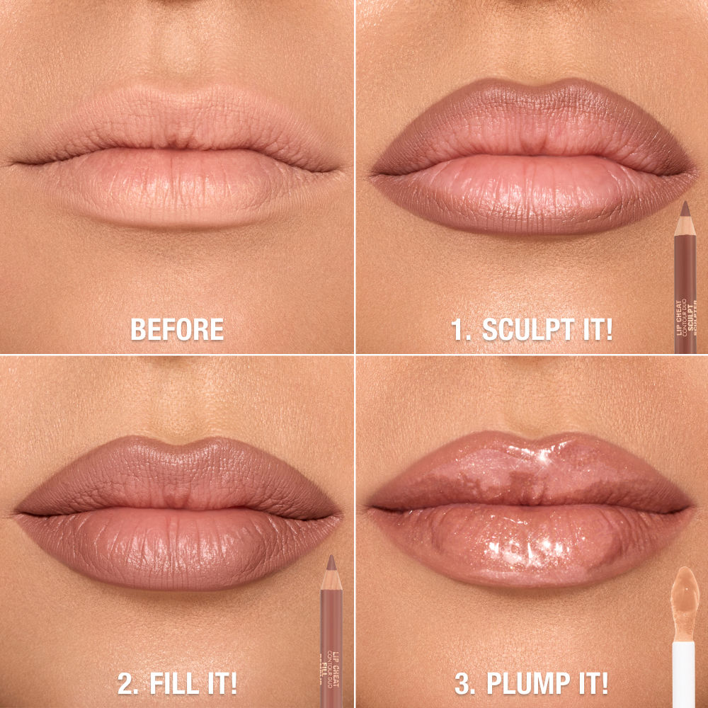 Charlotte Tilbury Super Nudes Lip Cheat Contour Duo - Medium, 0.78g