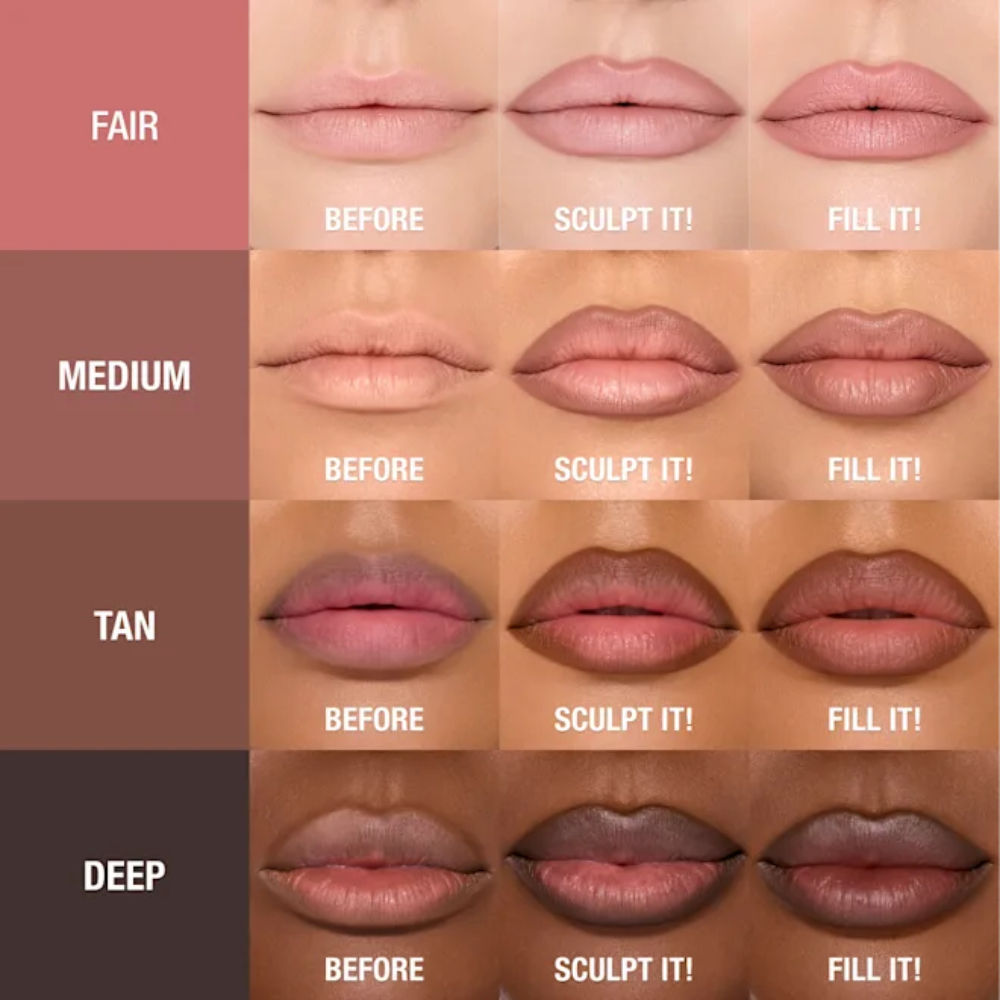 Charlotte Tilbury Super Nudes Lip Cheat Contour Duo - Medium, 0.78g