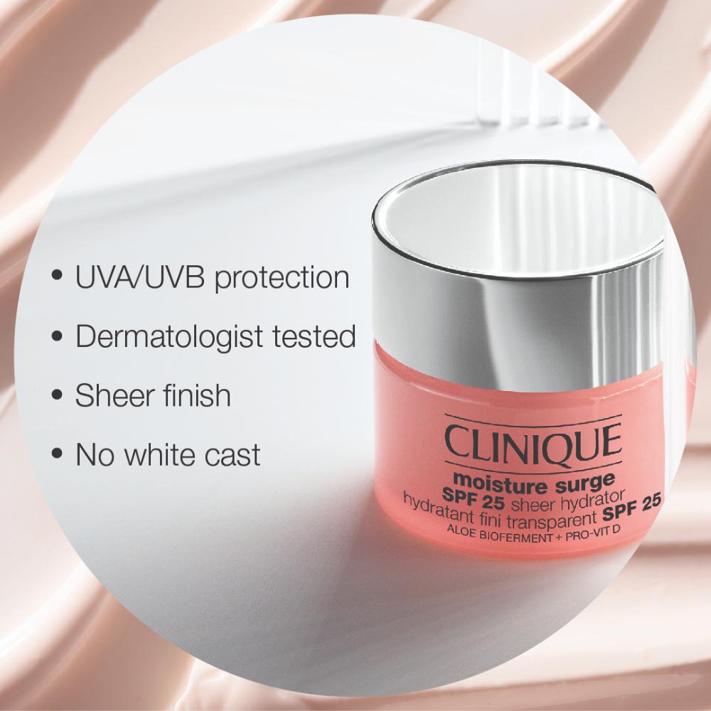 Clinique Moisture Surge SPF 25 Sheer Hydrator(Moisturiser + Sunscreen, 50ml