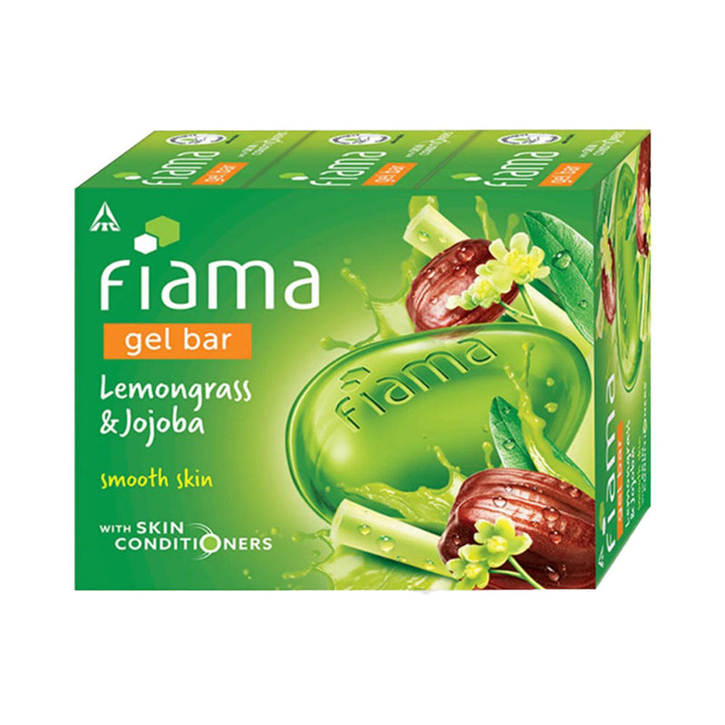 Fiama Lemongrass & Jojoba Gel Bar, Smooth Skin, Skin Friendly PH, Safe On Skin (Pack of 3), 125g Each Buy at Indicrest