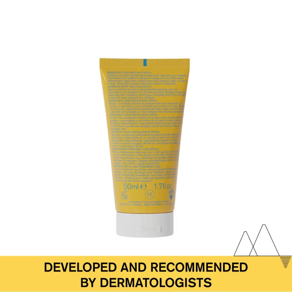 Uriage Bariesun Mattifying Sunscreen SPF50+ Light & Non-Sticky, No White Cast Dermat Recommended, 50ml