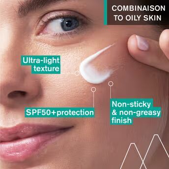 Uriage Hyseac Mattifying Fluid SPF50+ Light & Matt Texture Combition Oily Skin Dermat Recommended, 50ml