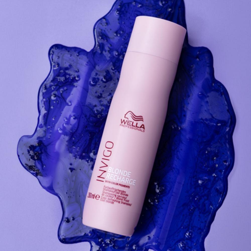 Wella Professionals Invigo Blonde Recharge Color Refreshing Shampoo, 250ml Buy at Indicrest Image 4