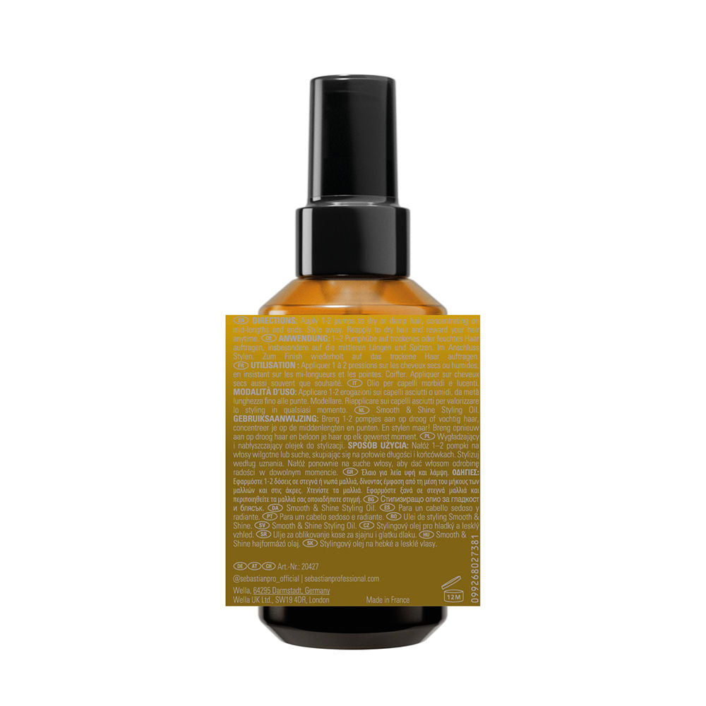 Sebastian Professional Dark Oil Smooth And Shine Styling Oil, 100ml