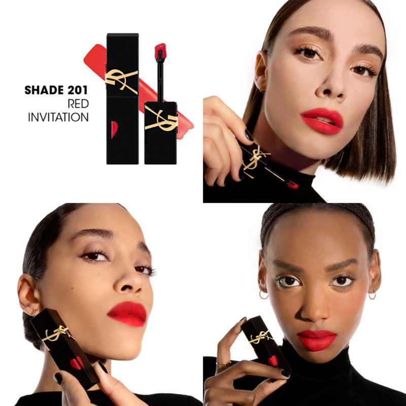 Yves Saint Laurent The Inks Blur High Pigment Luxury Liquid Lipstick - 201 Red Invitation, 5.5ml