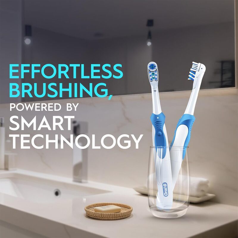 Oral-B Cross Action Battery Power Dual Clean Toothbrush Multicolor - Soft Buy at Indicrest Image 6