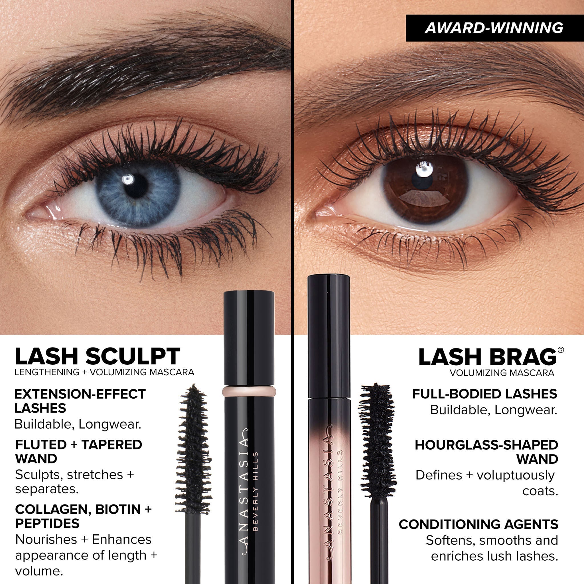 Anastasia Beverly Hills Lash Sculpt Lengthening & Volumizing Mascara - Deluxe Size, 5ml
