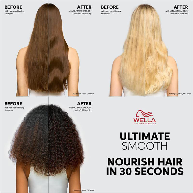 Wella Professionals Ultimate Smooth Shampoo With Squalane & Omega-9 For Dull & Frizzy Hair, 1000ml Buy at Indicrest Image 4