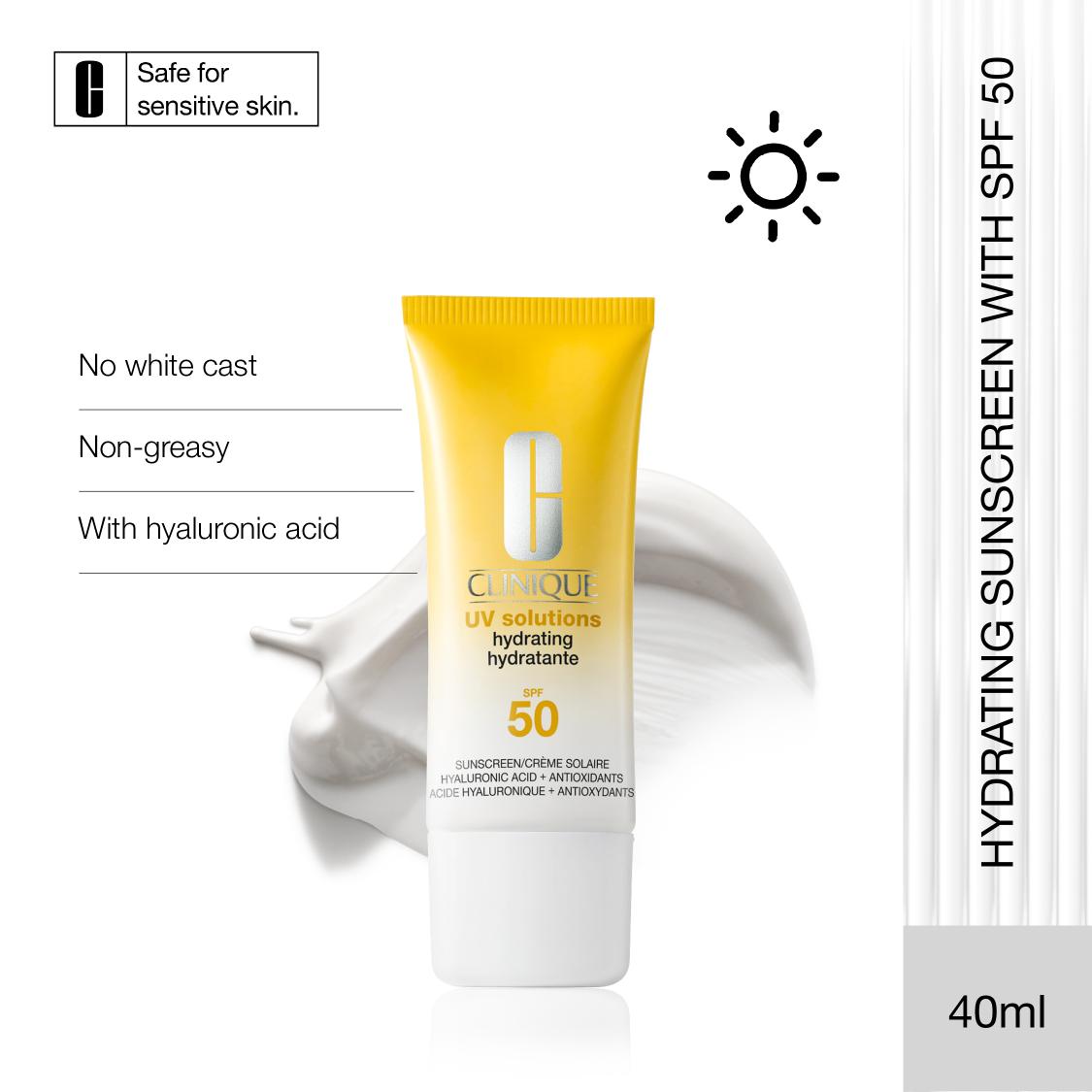 Clinique UV Solutions Hydrating Sunscreen SPF 50, 40ml, Buy from Indicrest