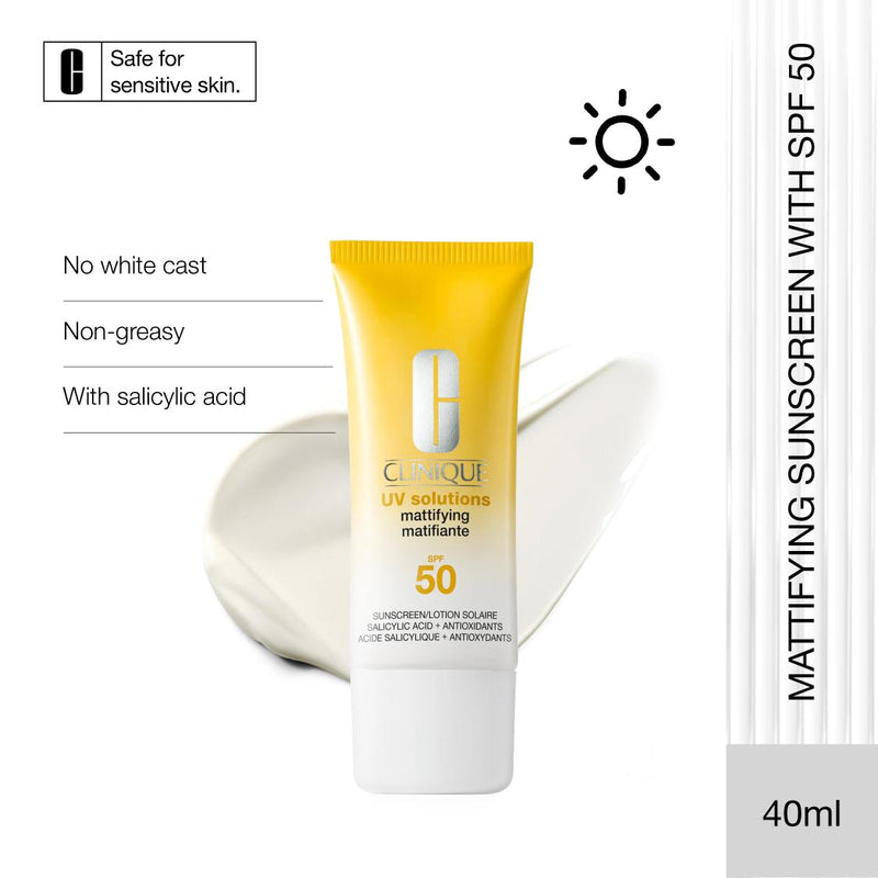 Clinique UV Solutions Mattifying Sunscreen SPF 50, 40ml, Buy from Indicrest