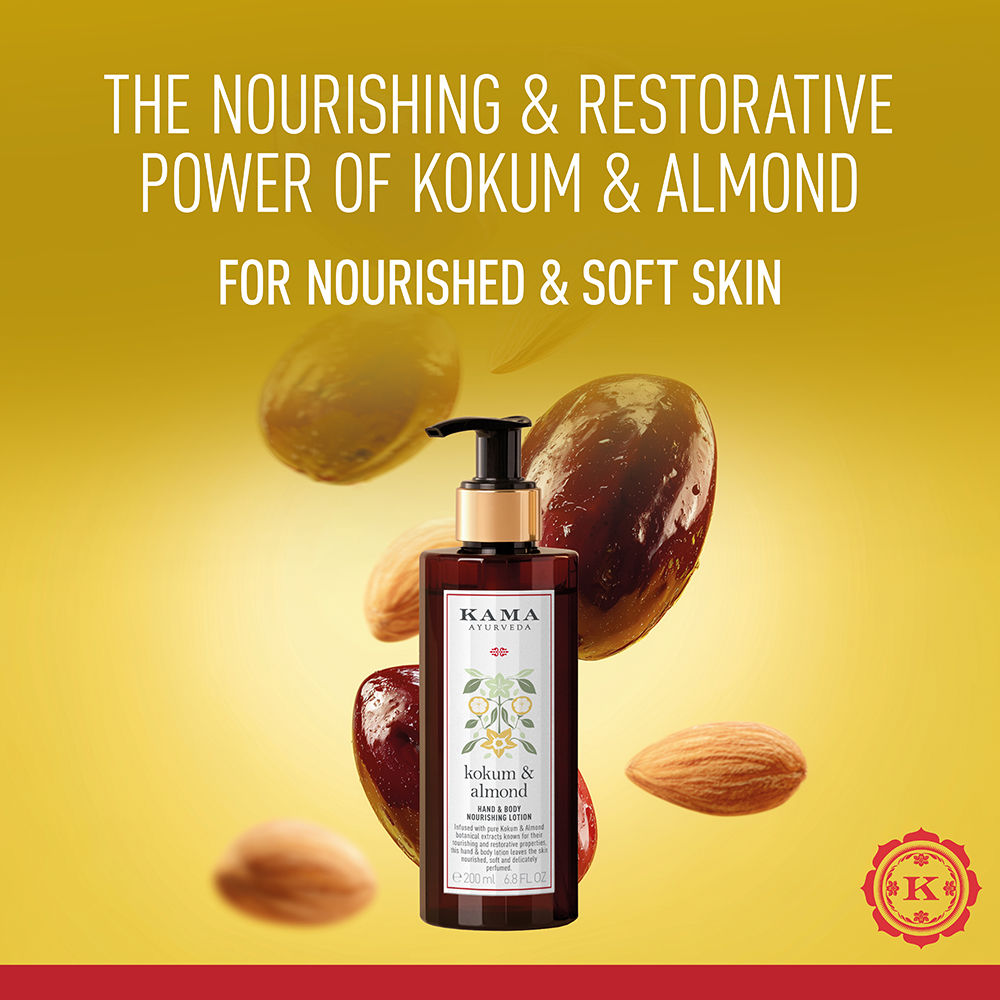 Kama Ayurveda Kokum Almond Restoring & Hydrating with Paraben Free Hand And Body Lotion, 200ml