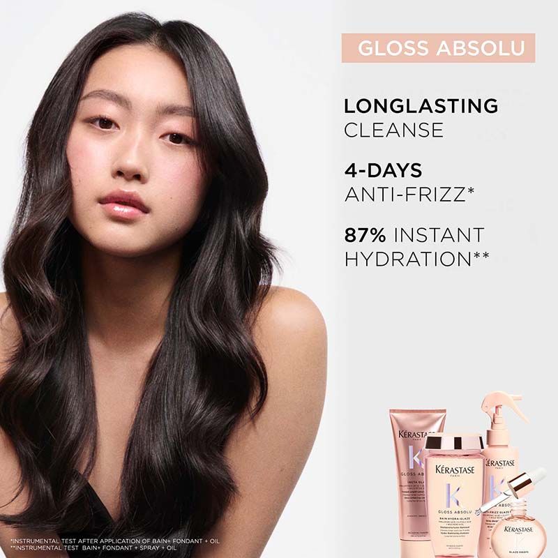 Kérastase Gloss Absolu Anti-Frizz Shampoo, Fine-Medium Hair, 4-Days Anti-Frizz, 250ml