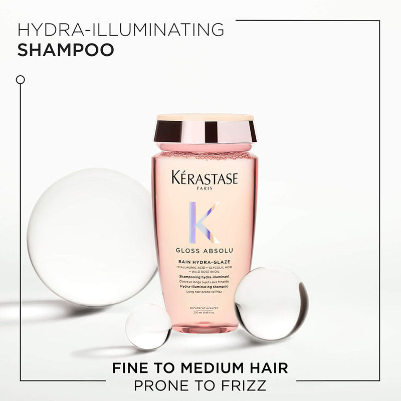 Kérastase Gloss Absolu Anti-Frizz Shampoo, Fine To Medium Hair, 4-Days Anti-Frizz, 80ml