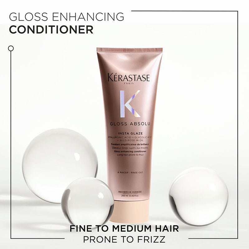 Kérastase Gloss Absolu Anti-Frizz Foaming Conditioner, Fine-Medium Hair, 4-Days Anti-Frizz, 250ml