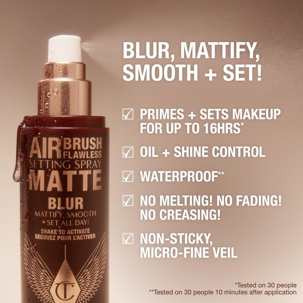 Charlotte Tilbury Airbrush Matte Setting Spray Travel Size, 34ml