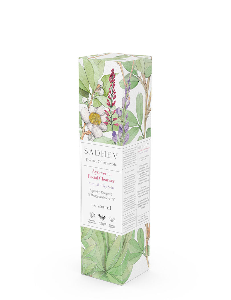 SADHEV Ayurvedic Facial Cleanser Normal - Dry Skin, 200ml