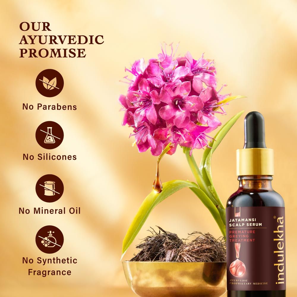 Indulekha Jatamansi Premature Greying Treatment Scalp Serum, 30ml Buy at Indicrest Image 10