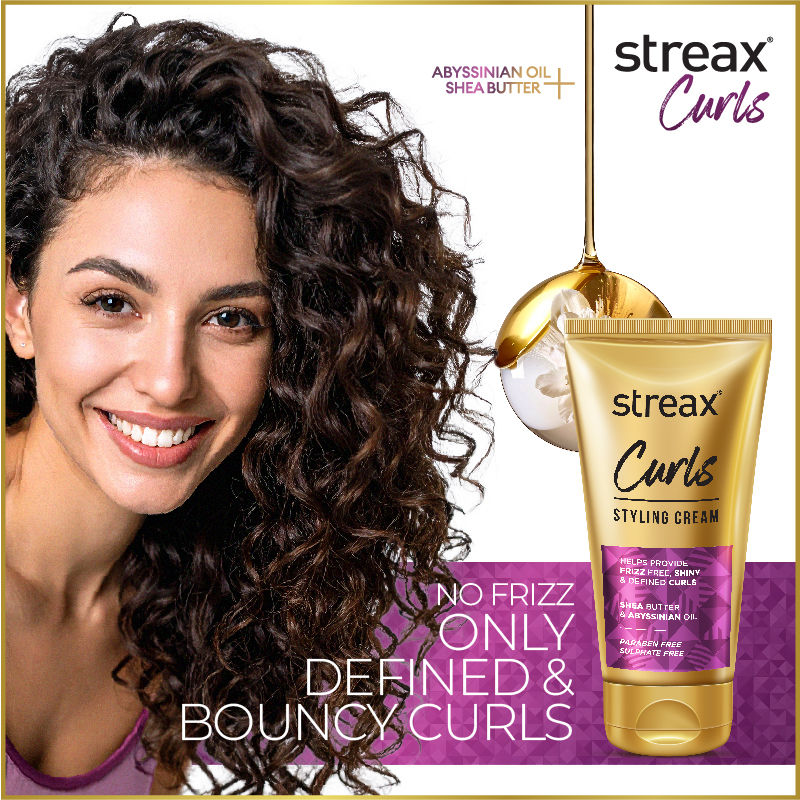 Streax Curls Styling Cream Sulphate And Paraben Free, 150g Buy at Indicrest Image 2