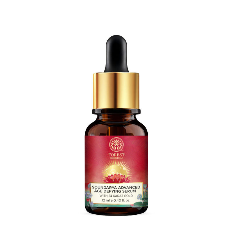 Forest Essentials Advanced Soundarya Age Defying Facial Serum with 24k Gold - Anti Ageing Serum, 12ml, Buy from Indicrest