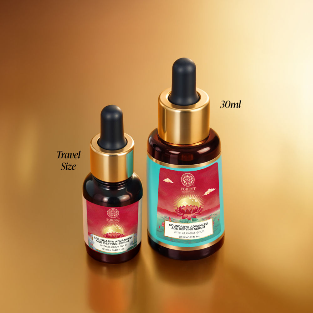 Forest Essentials Advanced Soundarya Age Defying Facial Serum with 24k Gold - Anti Ageing Serum, 12ml