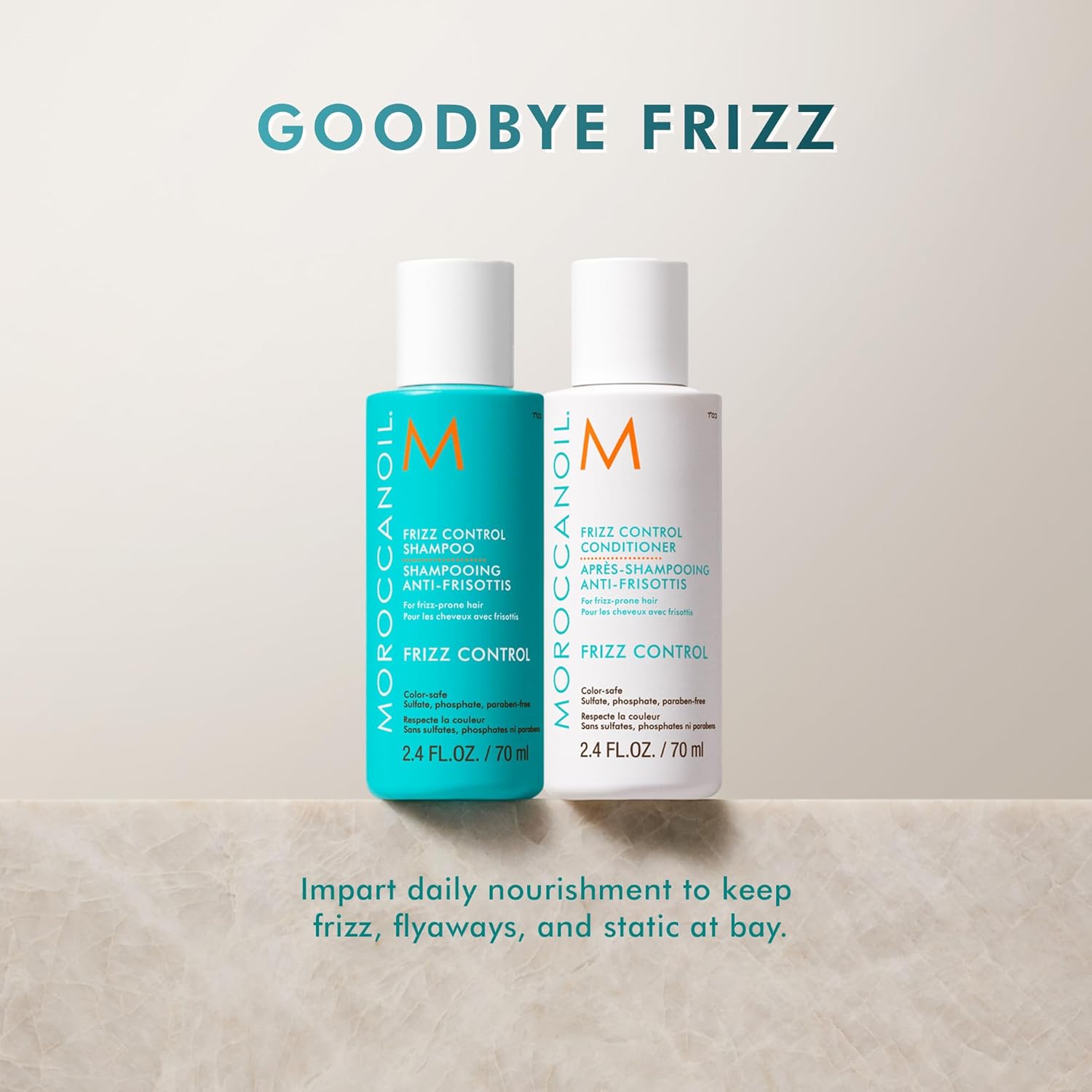 Moroccanoil Frizz Control Shampoo | Argan Oil | Anti-Frizz, Smoothens Hair & Reduces Frizz All Hair, 70ml