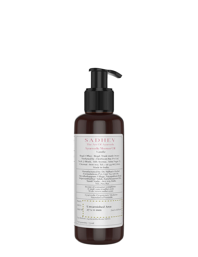 SADHEV Vanilla Shower Oil, 75ml