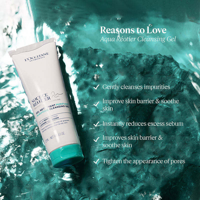 L'Occitane Source Reotier Purifying Cleansing Gel, 125ml
